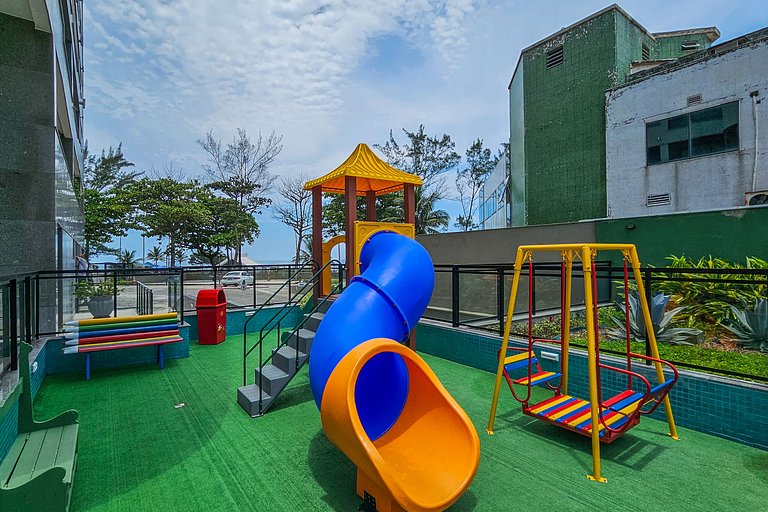 Vista Panorâmica da Praia, 2qts, piscina e vaga