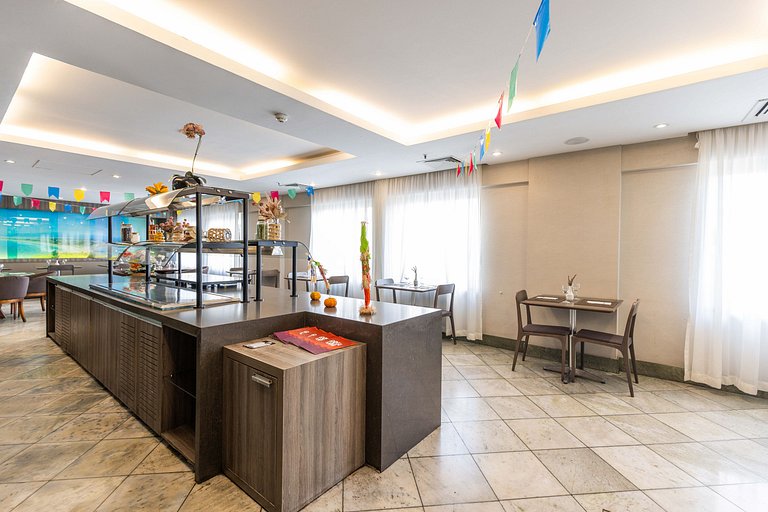 Barra Premium flat c/ serviços e piscina