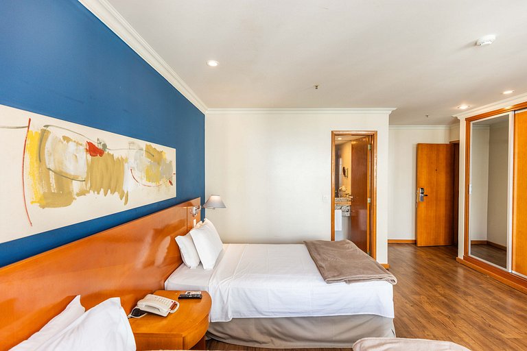 Barra Premium flat c/ serviços e piscina