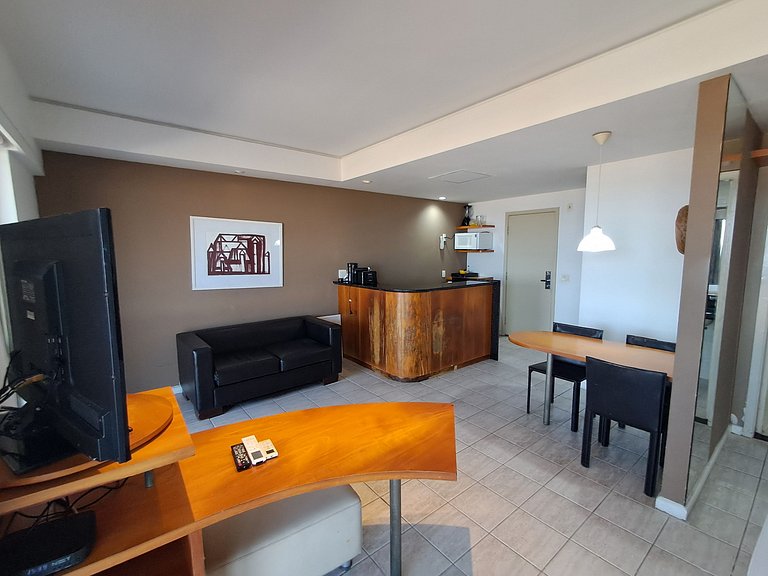 CasaDelMar flat com serviços de frente para praia!